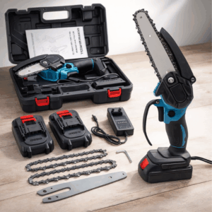 AKU Ruční řetězová pilka 4" + 2 baterie včetně kufříku